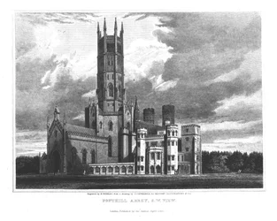 Abbaye de Fonthill depuis le sud-ouest, de 